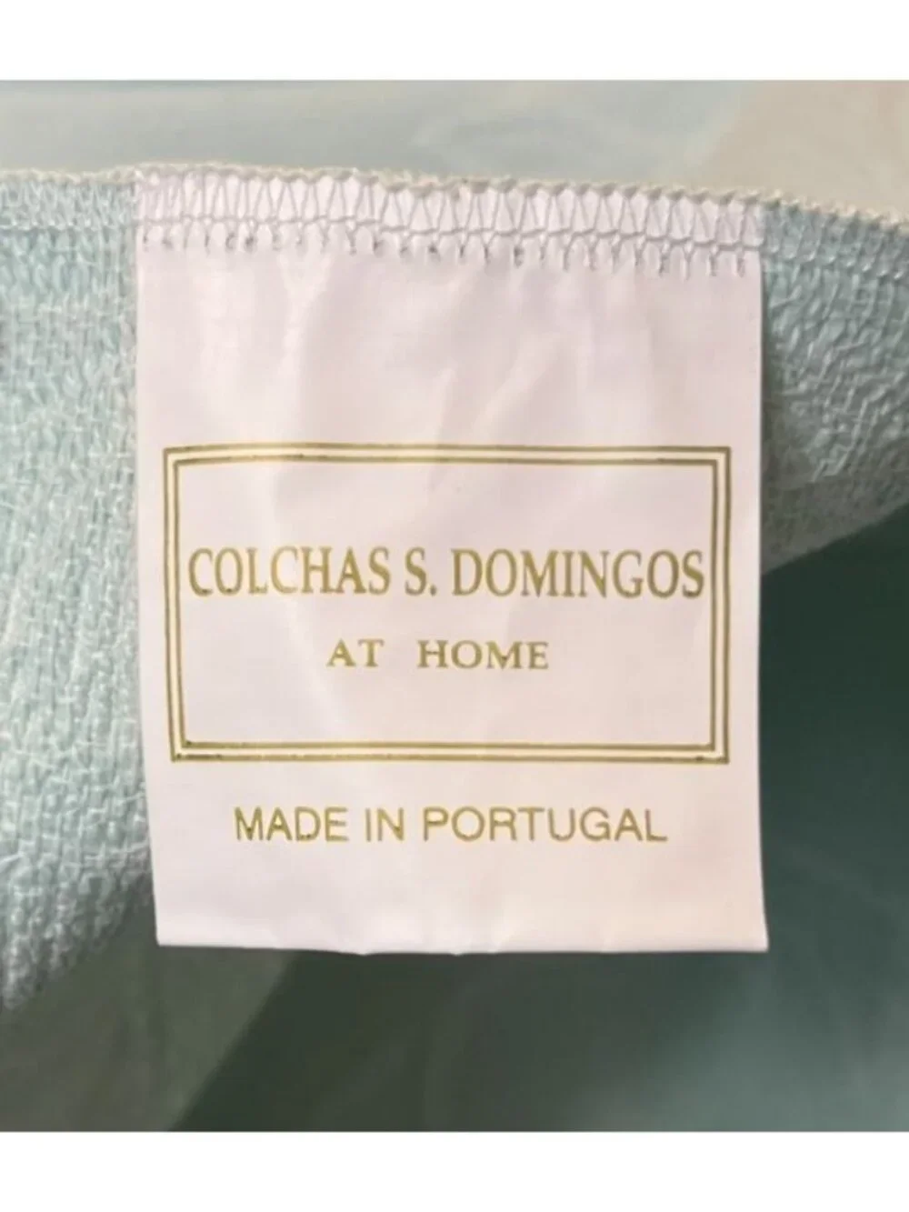 Colchas S. Domingos Baby Blue Scalloped Pillow Sham Cotton Blend Portugal 21X27